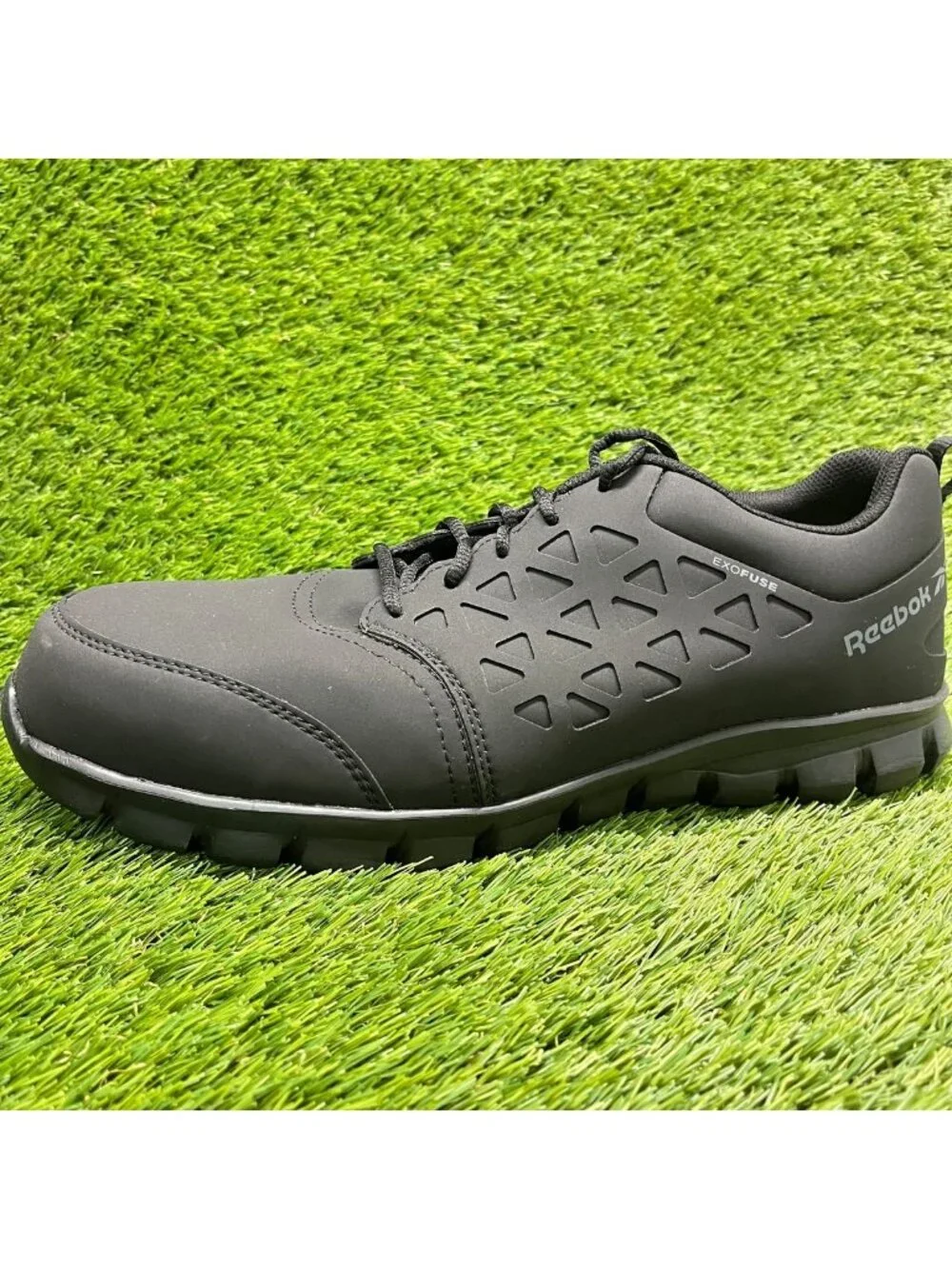 Reebok Sublite Cushion Mens Size 13 Black Composite Toe Safety Work Shoes
